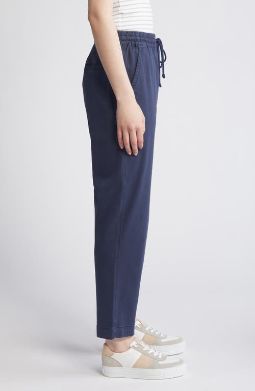 Faherty Essential Organic Cotton Blend Drawstring Pants In Navy