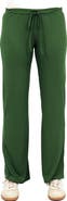 24seven Comfort Apparel Womens Basic Ribbed Knit Drawstring Straight Leg Lounge Pants