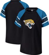 STARTER Women's Starter Black Jacksonville Jaguars 1st Rounder Color Block Raglan Top