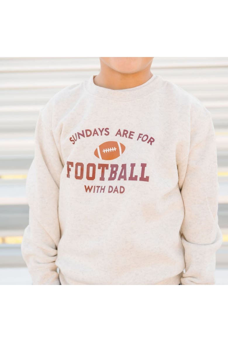 Sundays Are For Football With Dad Sweatshirt, Alternate, color, Natural Heather