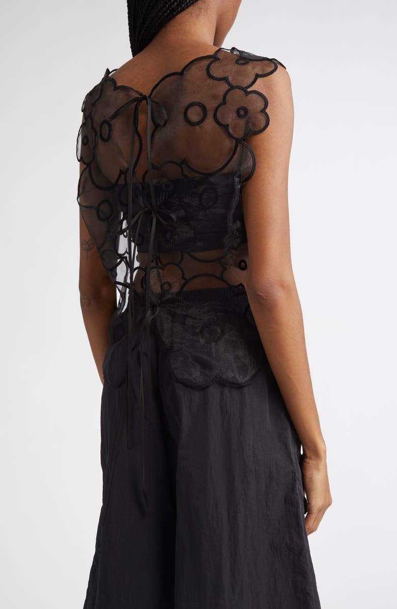 Cecilie Bahnsen Alfie Floral Embroidered Top, Alternate, color, 