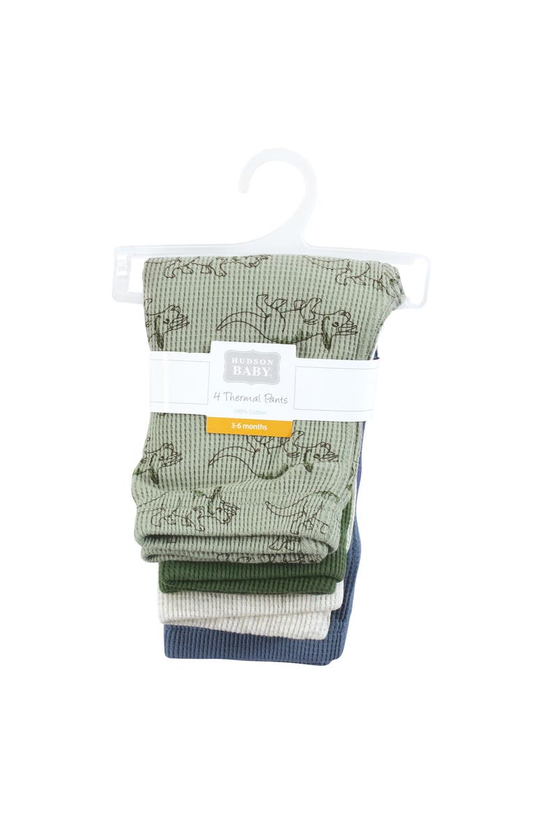 Insulated Slim-Leg Pants 4-Piece Warmth Bundle, Alternate, color, Sage Dinosaur