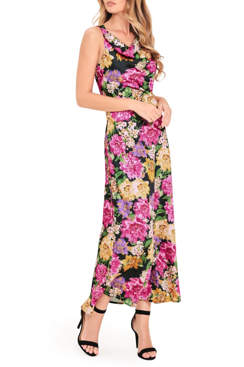 Sleeveless Print Midi Dress, Alternate, color, FLORAL MULTI