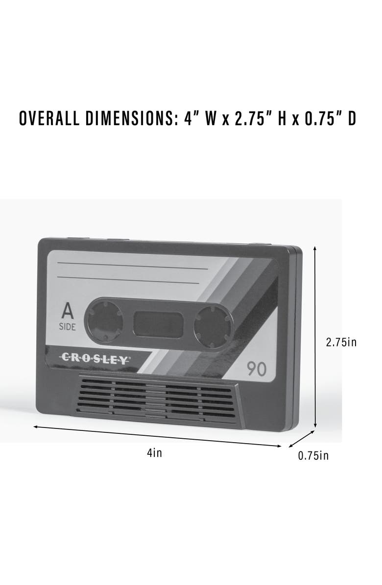 Crosley Radio Cassette Tape Portable Bluetooth<sup>®</sup> Speaker, Alternate, color, Classic Black