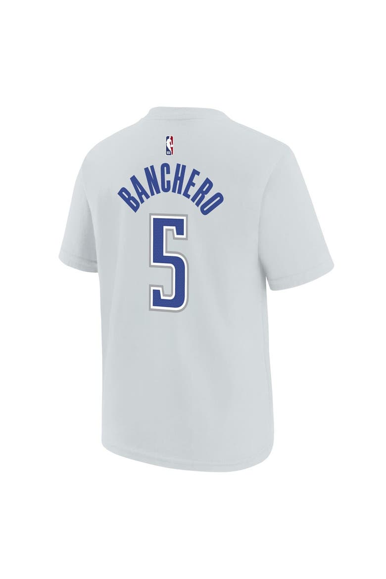 Youth Nike Paolo Banchero Silver Orlando Magic 2025/26 City Edition Name & Number T-Shirt, Alternate, color, Silver
