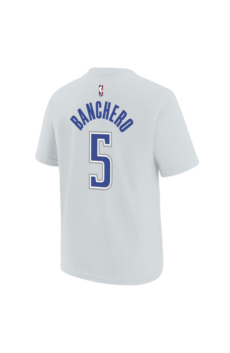 Nike Youth Nike Paolo Banchero Silver Orlando Magic 2025/26 City Edition Name & Number T-Shirt, Alternate, color, Silver