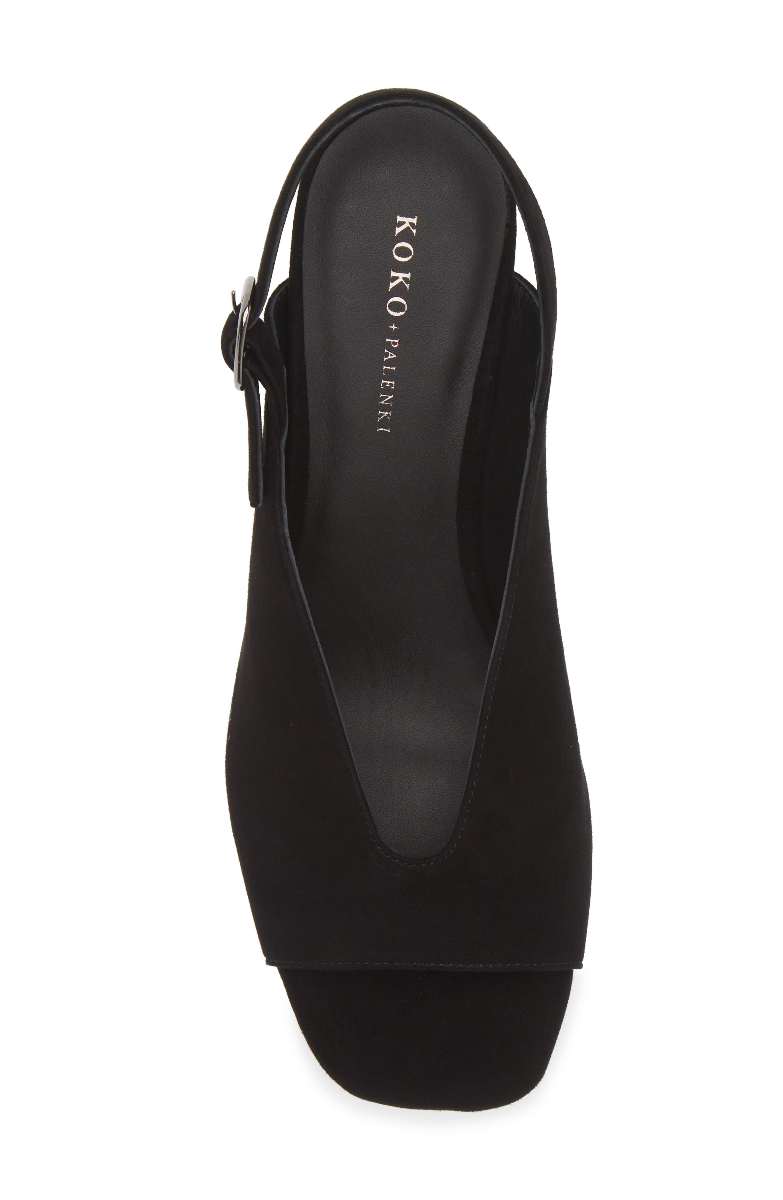 KOKO + PALENKI Polina Slingback Sandal, Alternate, color, Black Suede