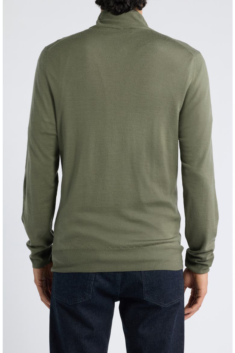 Quarter Zip Wool Sweater, Alternate, color, GREEN