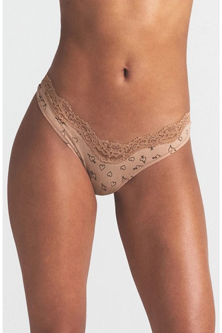 5-Pack Fits Everybody Lace Dipped Thong, Alternate, color, SKETCHED HEARTS MULTI