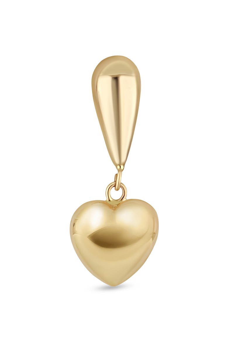 14K Gold Heart Drop Earrings, Alternate, color, 14KY