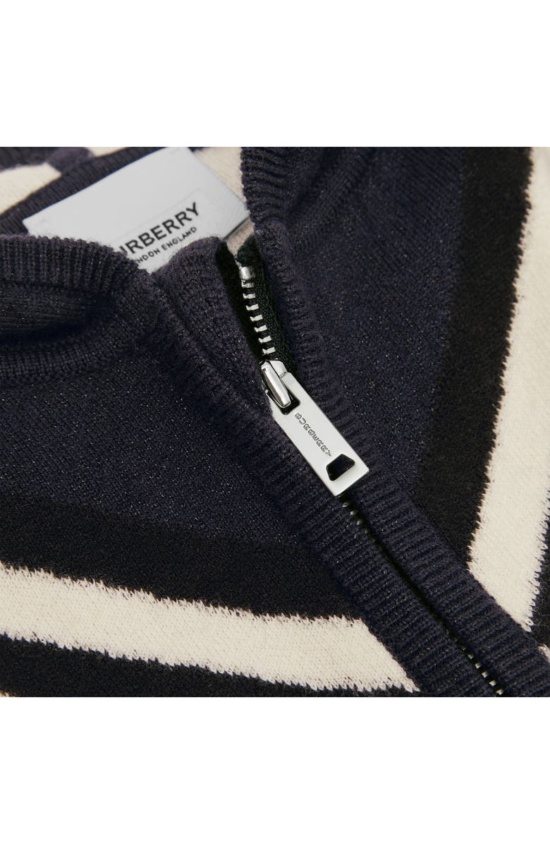 Burberry Hooded Full Zip Jacket & Rib Pants Set, Alternate, color, Dark Charcoal Blue