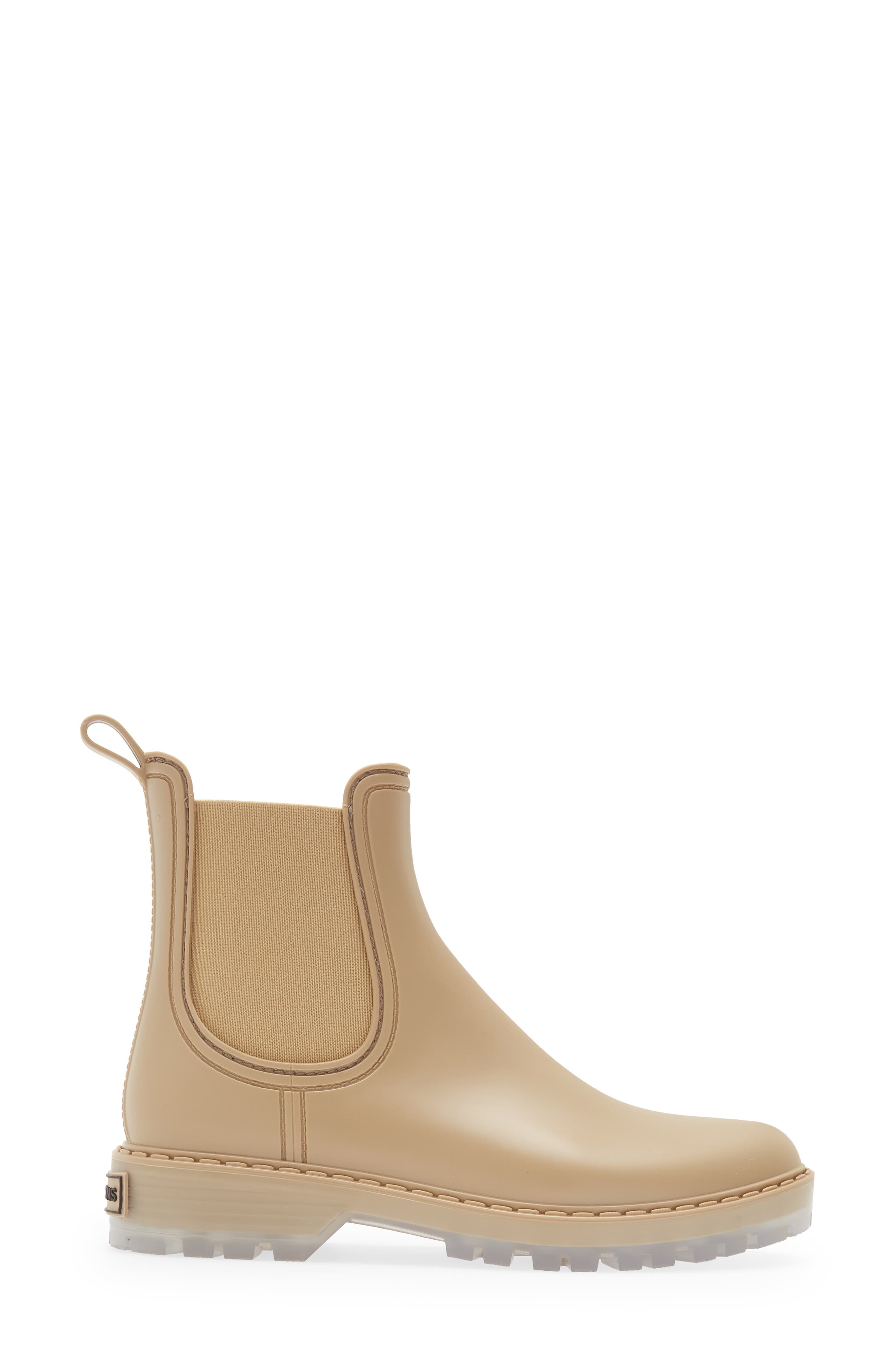 Coney Waterproof Chelsea Rain Boot, Alternate, color, BEIGE