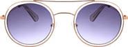 BCBGeneration 57mm Round Aviator Sunglasses