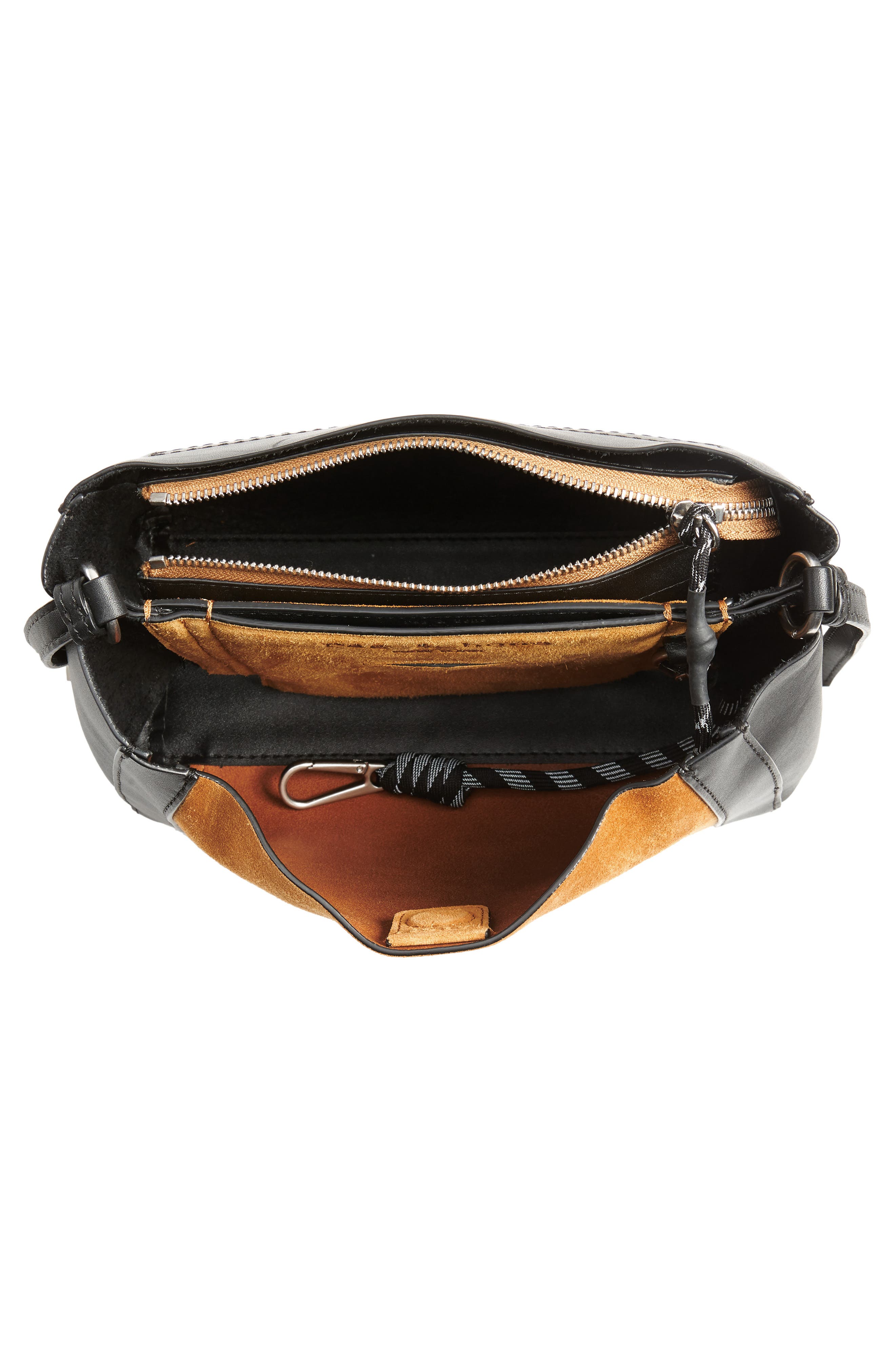 Passenger Suede & Leather Crossbody Bag, Alternate, color, BOURBON SUEDE