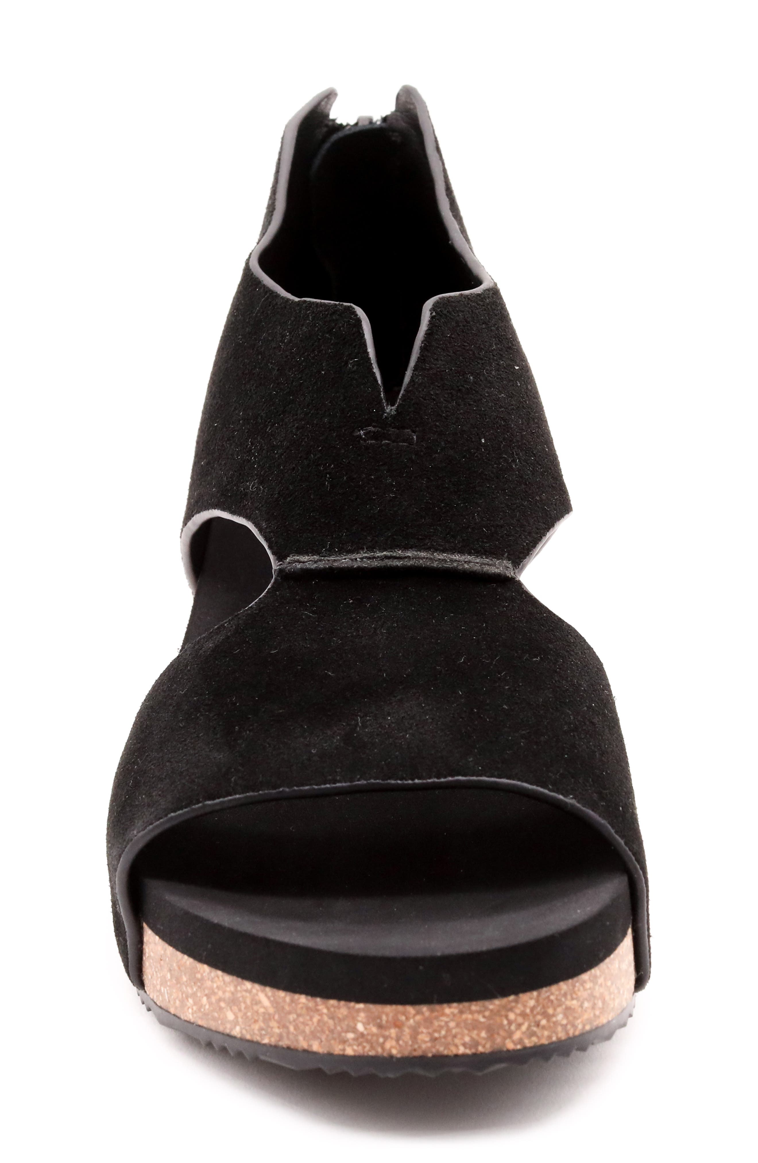 Volatile Gainsbourg Platform Wedge Sandal, Alternate, color, Black