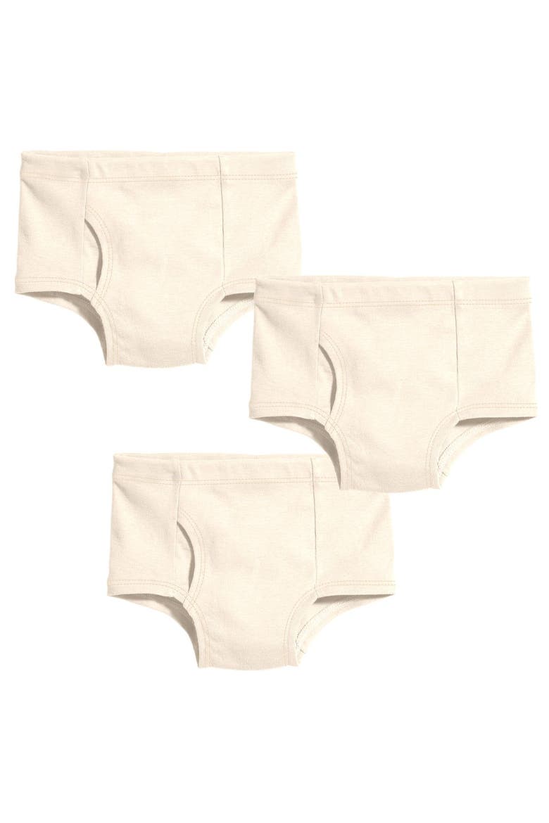 Boys 100% Organic Cotton Briefs Underwear, Main, color, Oatmeal