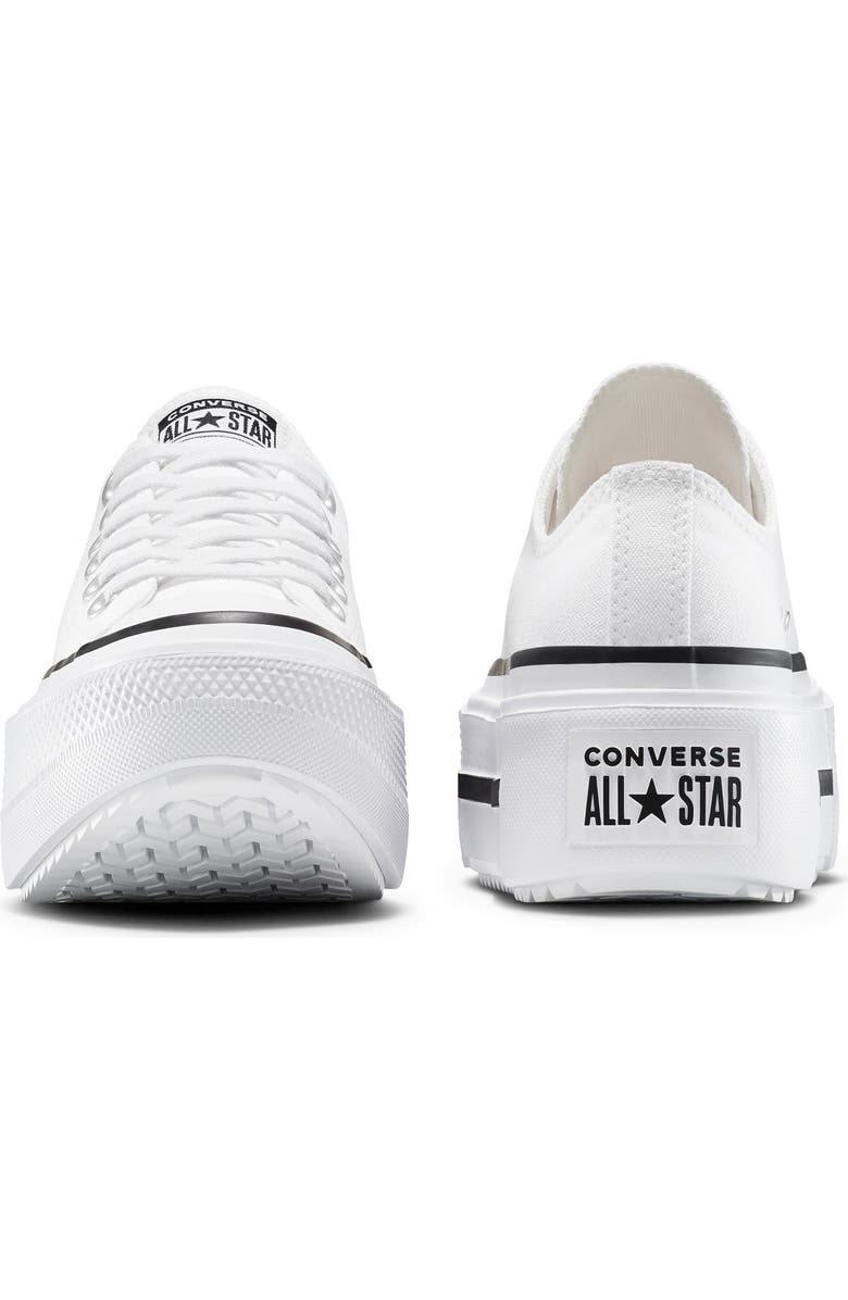 Converse Gender Inclusive Chuck Taylor All Star Lift Double Stack Low Top Platform Sneaker, Alternate, color, White/ Black/ White