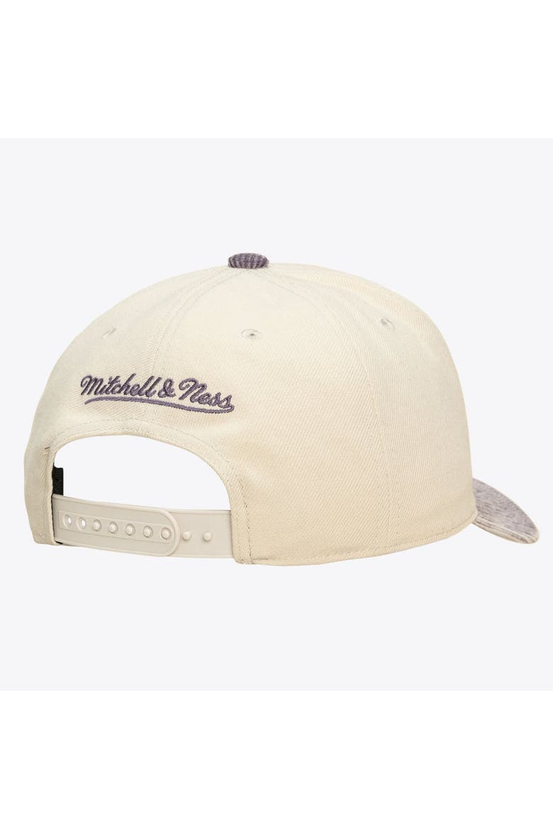 Unisex Mitchell & Ness Cream/Purple Los Angeles Lakers Faded Pro Snapback Hat, Alternate, color, Cream