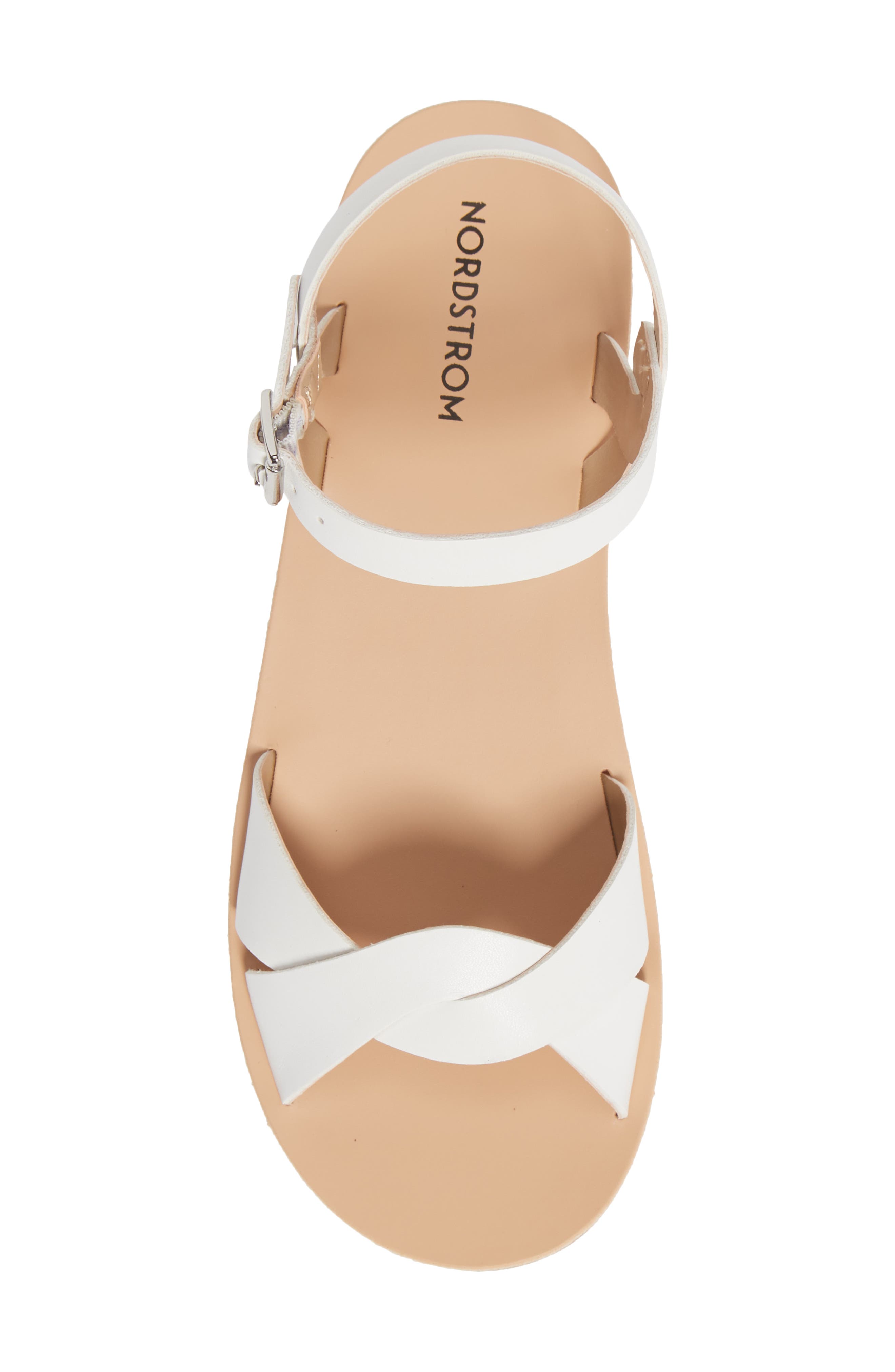Sadee Flat Sandal, Alternate, color, WHITE