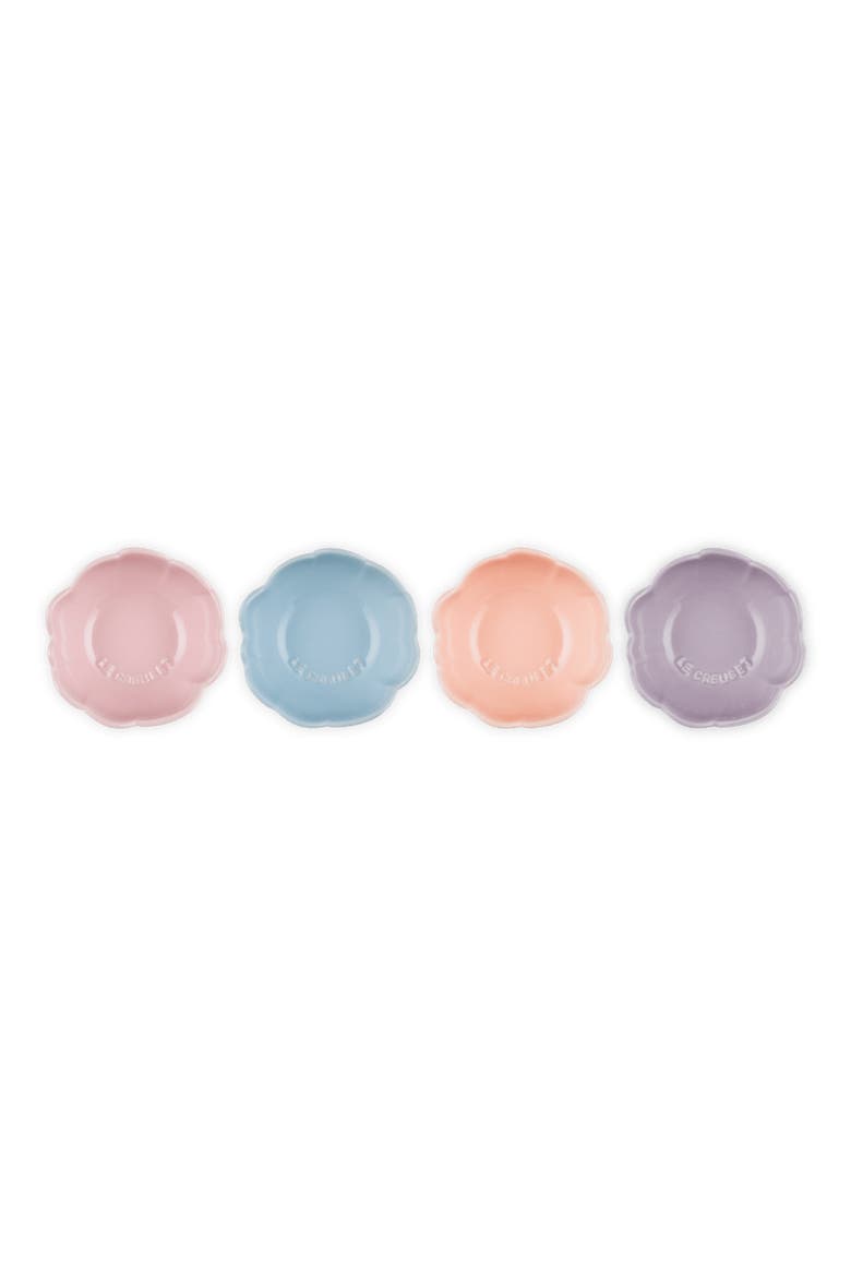 Stoneware Petal Set of 4 Bowls, Alternate, color, PINK MULTI COLOR