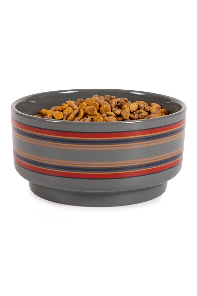 Ceramic Pet Food Bowl, Alternate, color, VINTAGE CAMP GREEN