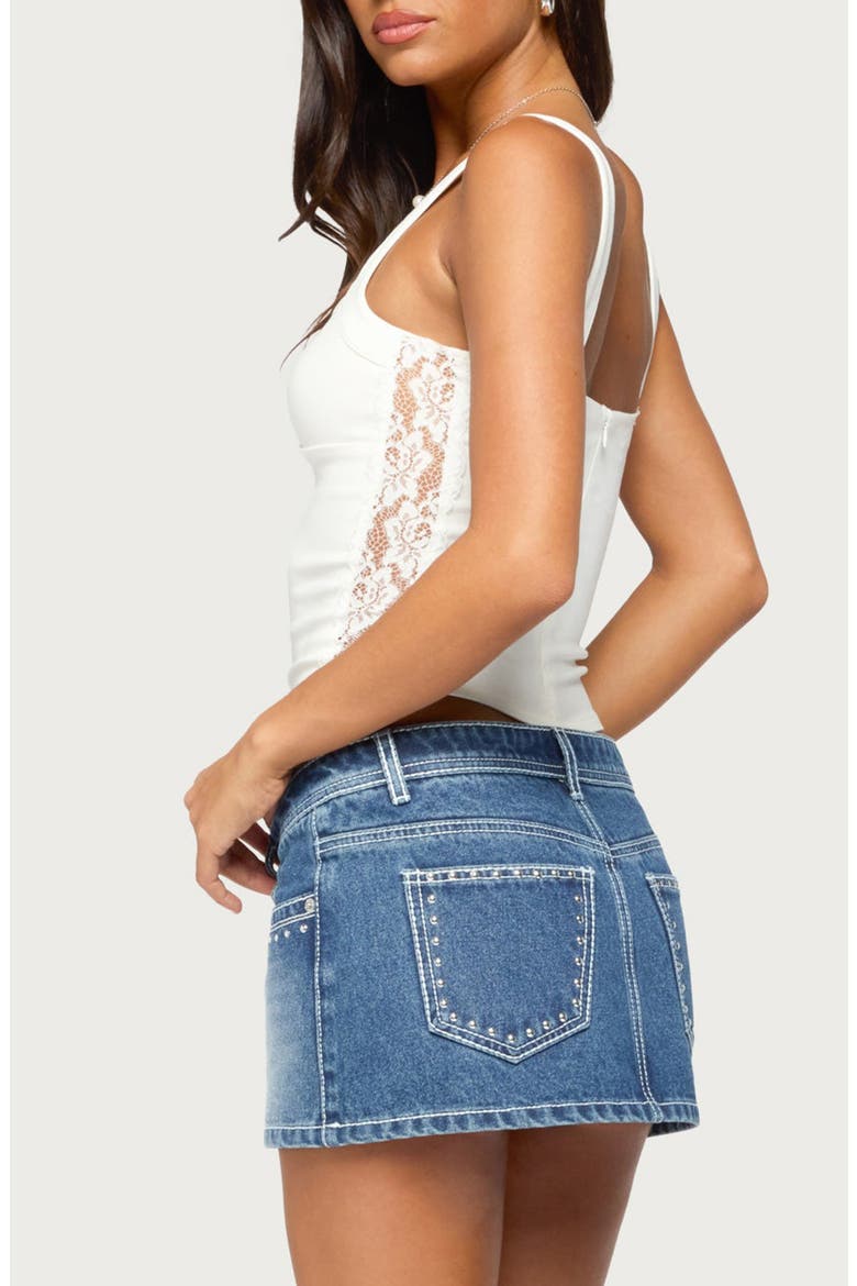 Zeana Lace Trim Tank Top, Alternate, color, WHITE