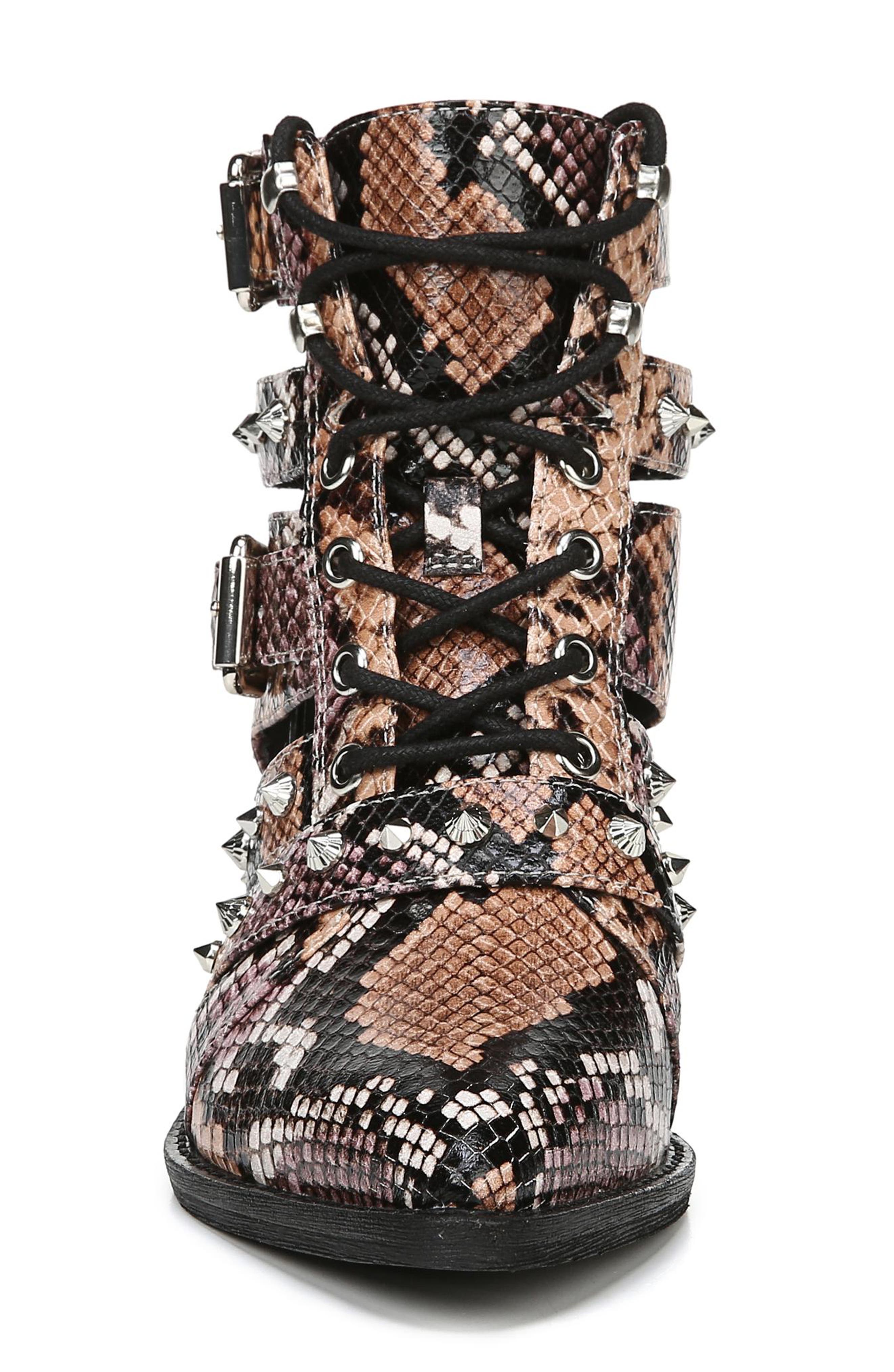 Elana Boot, Alternate, color, PEACH SNAKE PRINT LEATHER