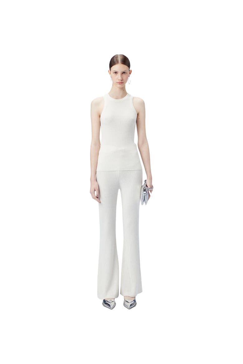 Ribbed Cotton Silk Cashmere Blend Tank Top, Main, color, whisper white
