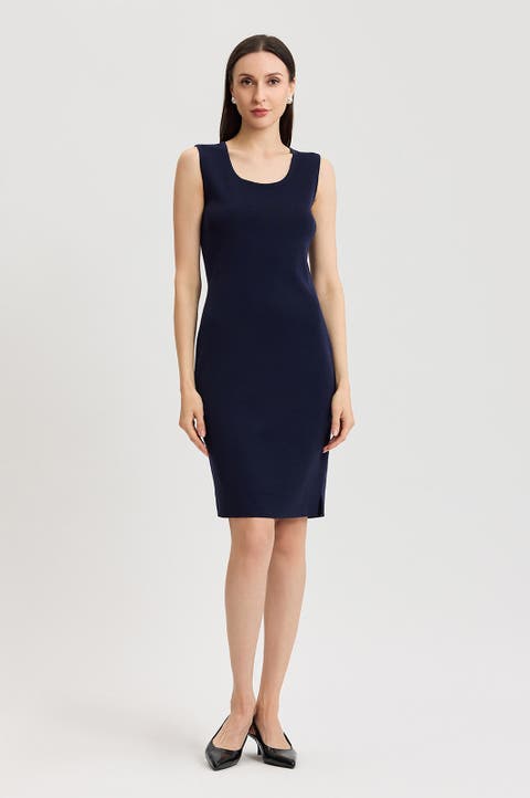 Sleeveless Sheath Knit Dress