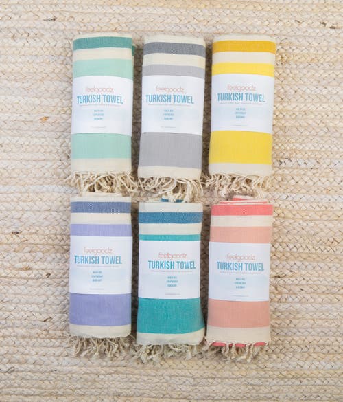 Feelgoodz Artisan Crafted Cotton Turkish Towel Beach Bath In Multi
