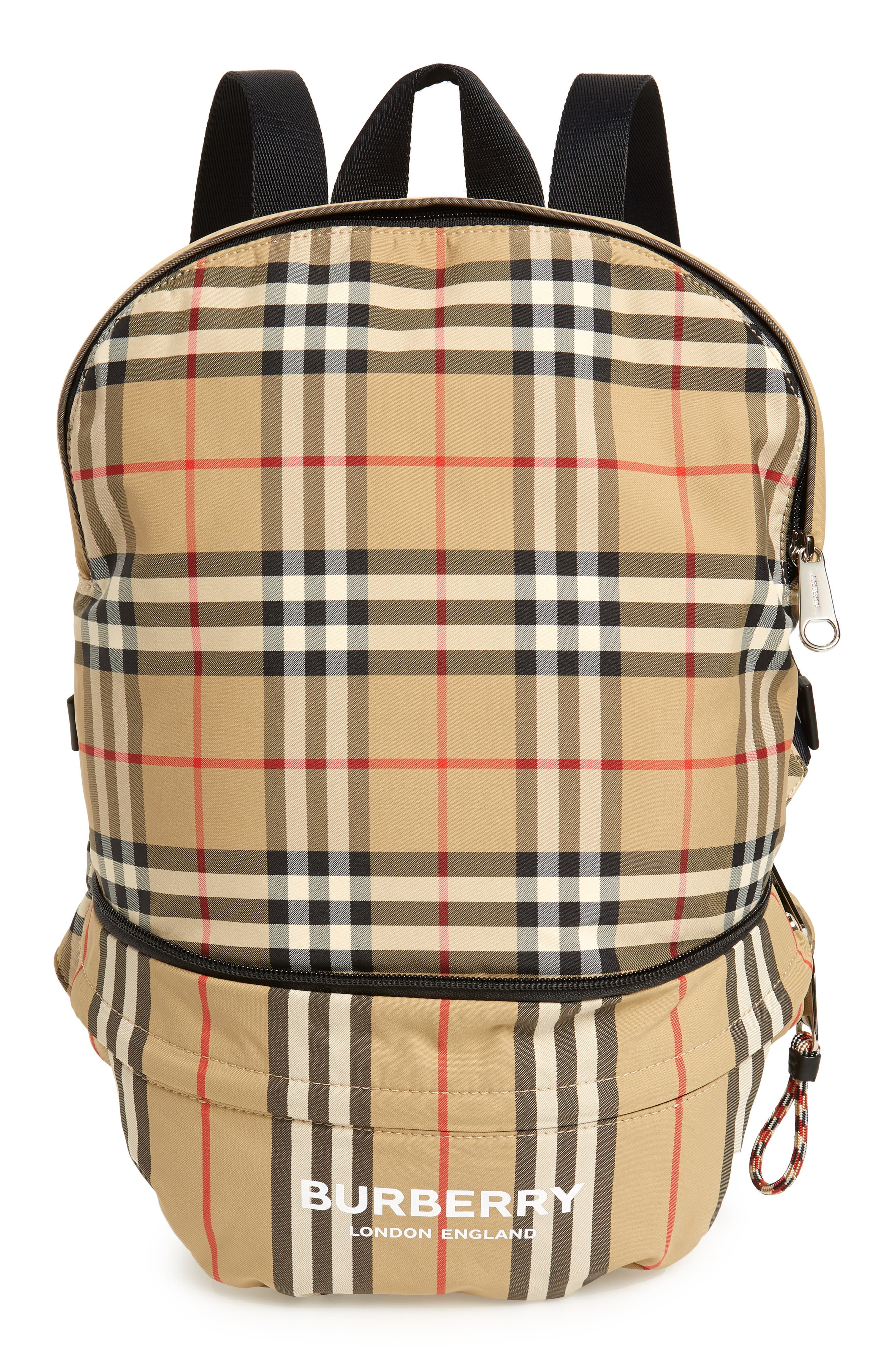 Burberry Rex Archive Check Convertible Belt Bag, Main, color, 