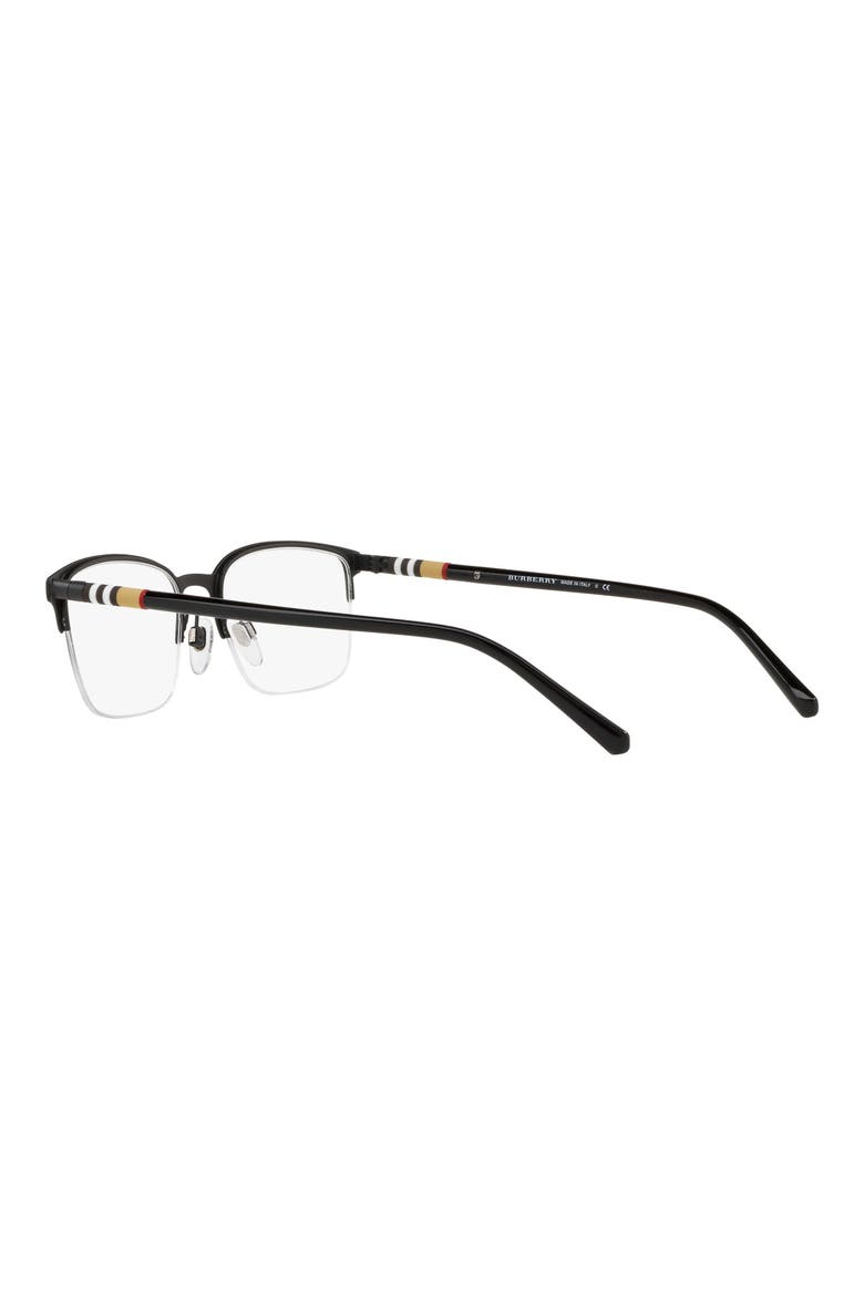 54mm Semi Rimless Optical Glasses, Alternate, color, BLACK RUBBER