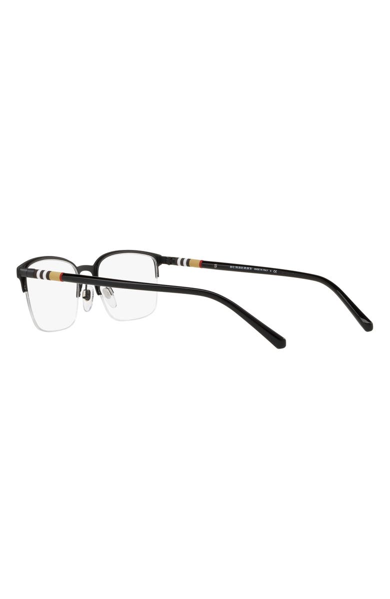 Burberry 54mm Semi Rimless Optical Glasses, Alternate, color, Black Rubber