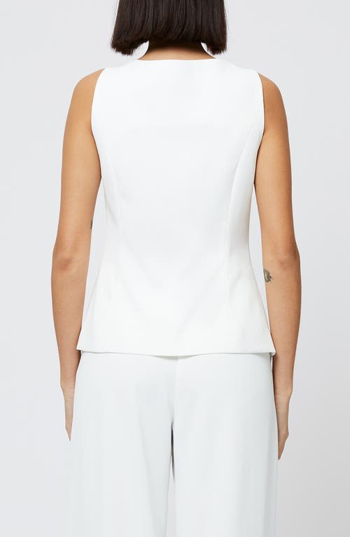 French Connection Women's Harrie Boat Neck Button-front Vest In 10-summer White