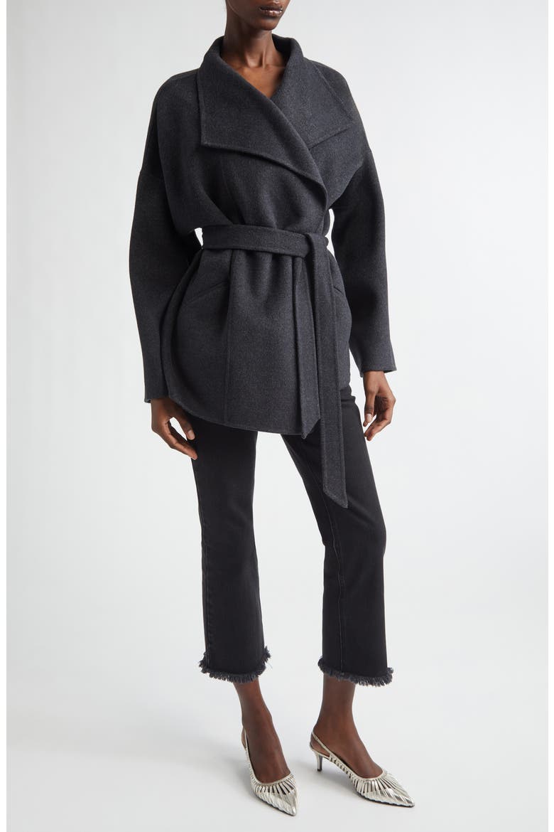 Ceaton Wool & Cashmere Wrap Coat, Alternate, color, ANTHRACITE