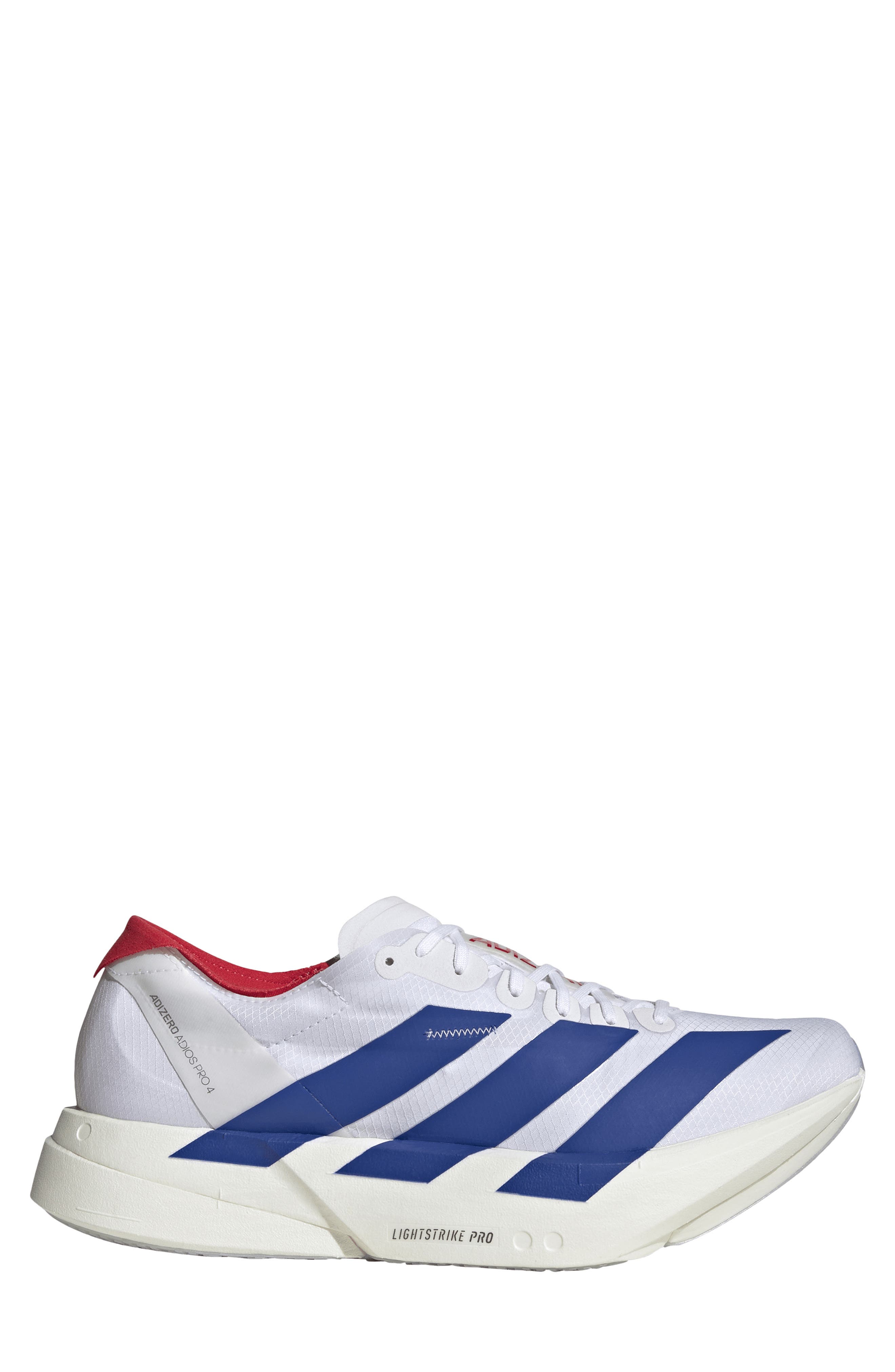 Y-3 Adios 9 Pro 4 Running Sneaker, Alternate, color, White/ Team Royal Blue