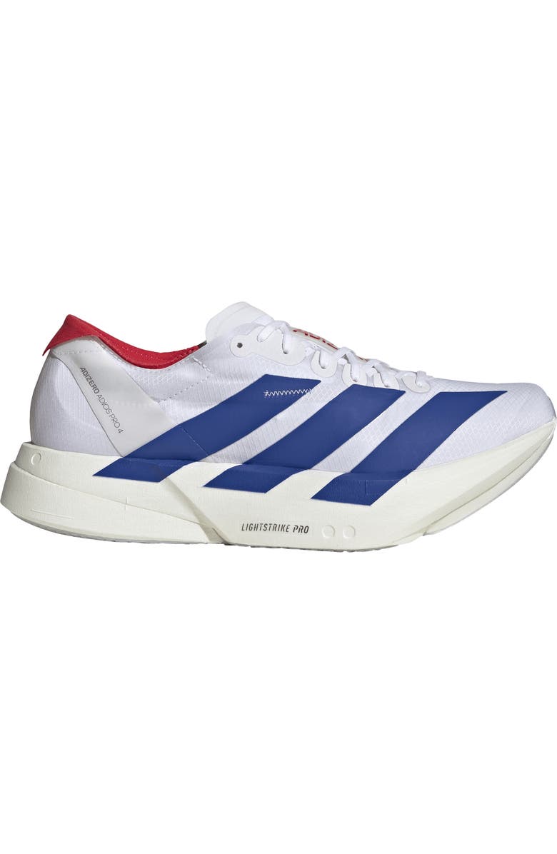 Y-3 Adios 9 Pro 4 Running Sneaker, Alternate, color, White/ Team Royal Blue