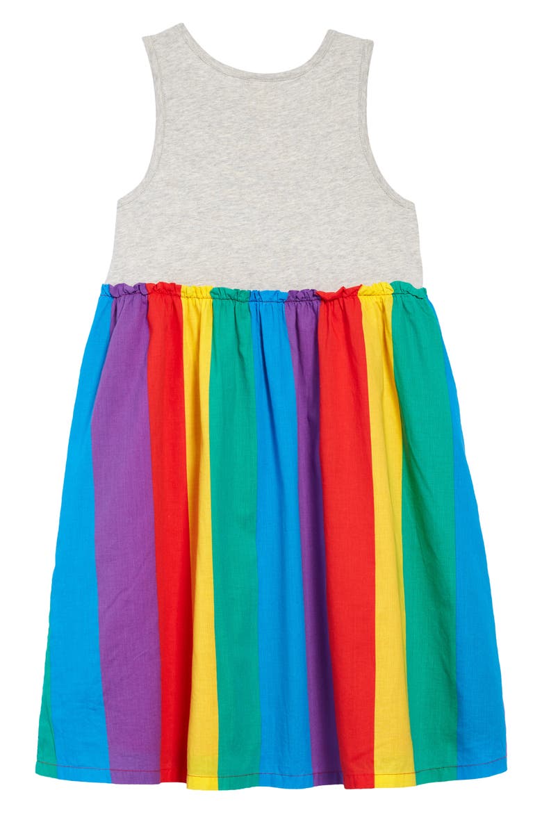 Kids' Cotton Dress, Alternate, color, GREY MULTI BOLD STRIPES