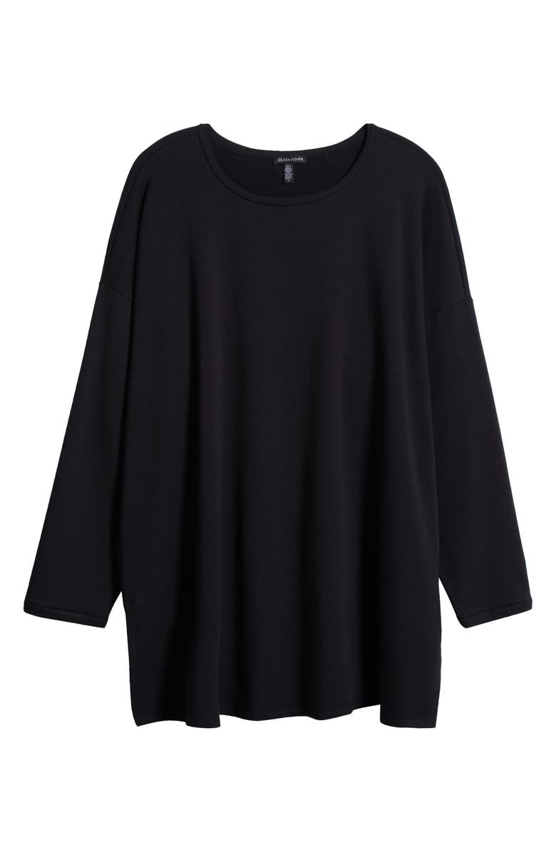Eileen Fisher Crewneck Long Sleeve Longline Top, Alternate, color,