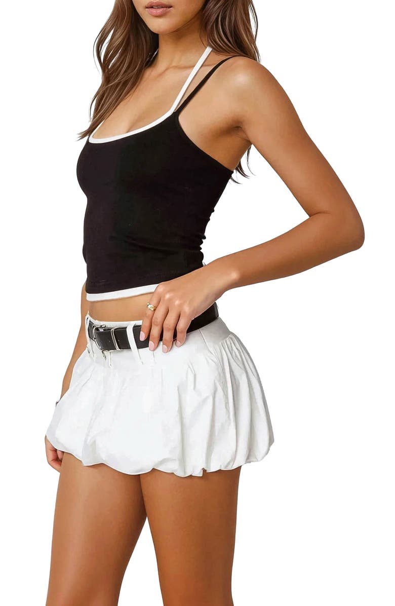 EDIKTED Roya Layered Halter Camisole, Alternate, color, Black-And-White