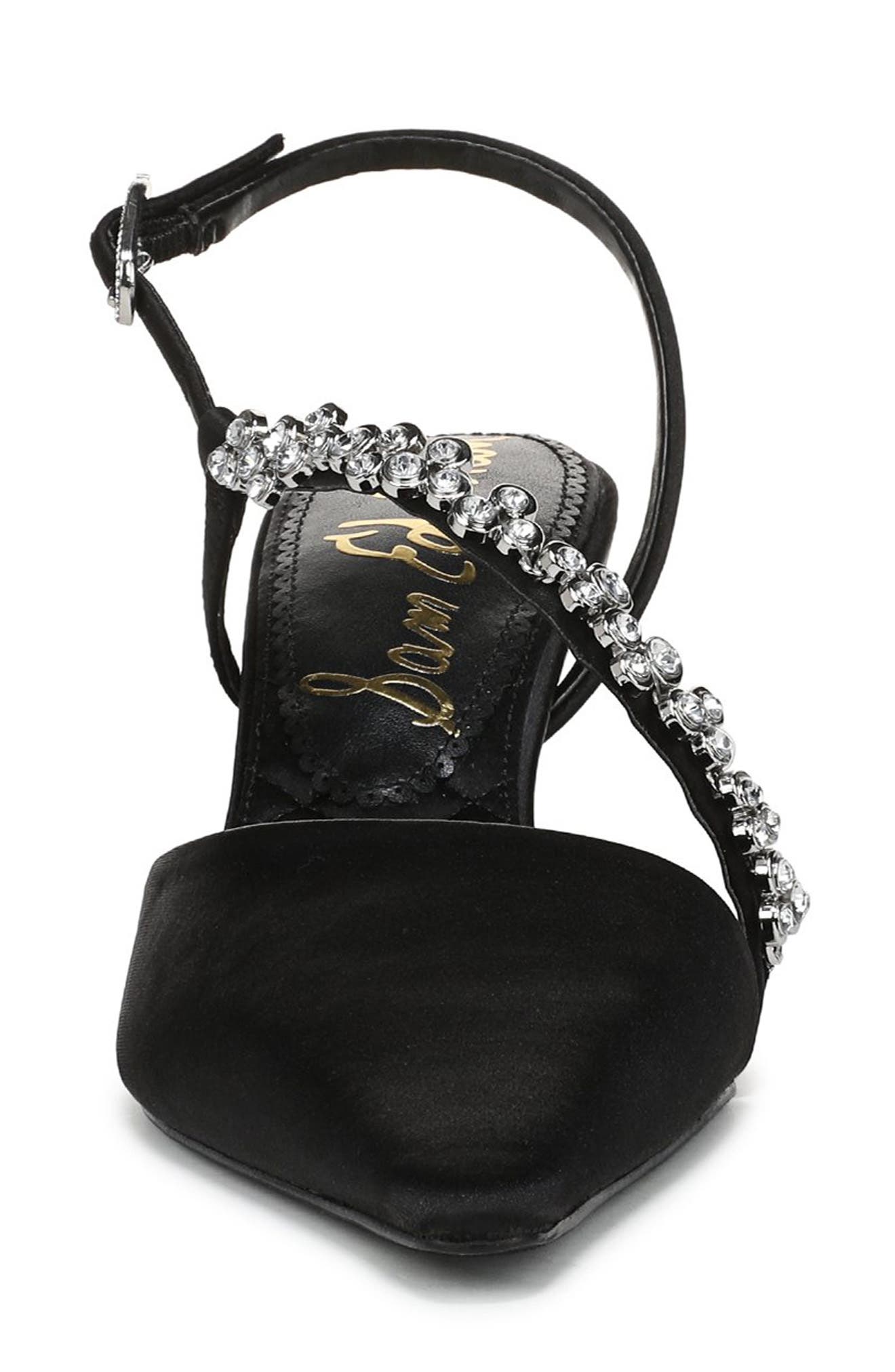 Sam Edelman Bonnie Slingback Pointed Toe Pump, Alternate, color, Black