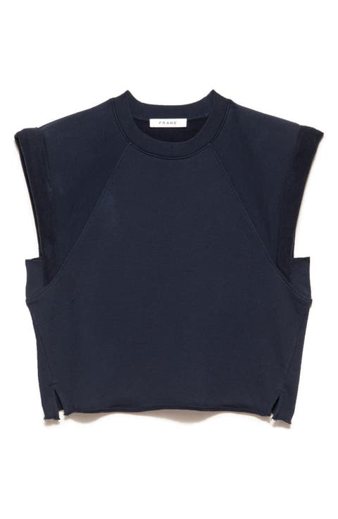 Roll Sleeve Crop Sweatshirt