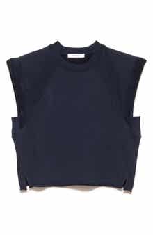 FRAME Roll Sleeve Crop Sweatshirt