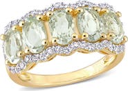 Julianna B. Gemstones Oval Semi-Eternity Ring