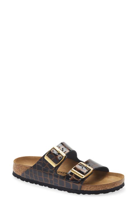 Arizona Croc Embossed Slide Sandal