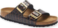 Birkenstock Arizona Croc Embossed Slide Sandal