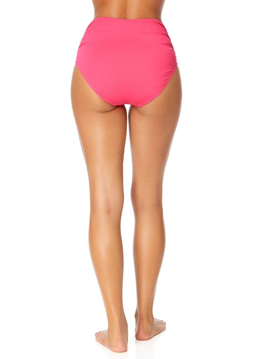ANNE COLE LIVE IN COLOR CONVERTIBLE HIGH WAIST SHIRRED SWIM BOTTOM