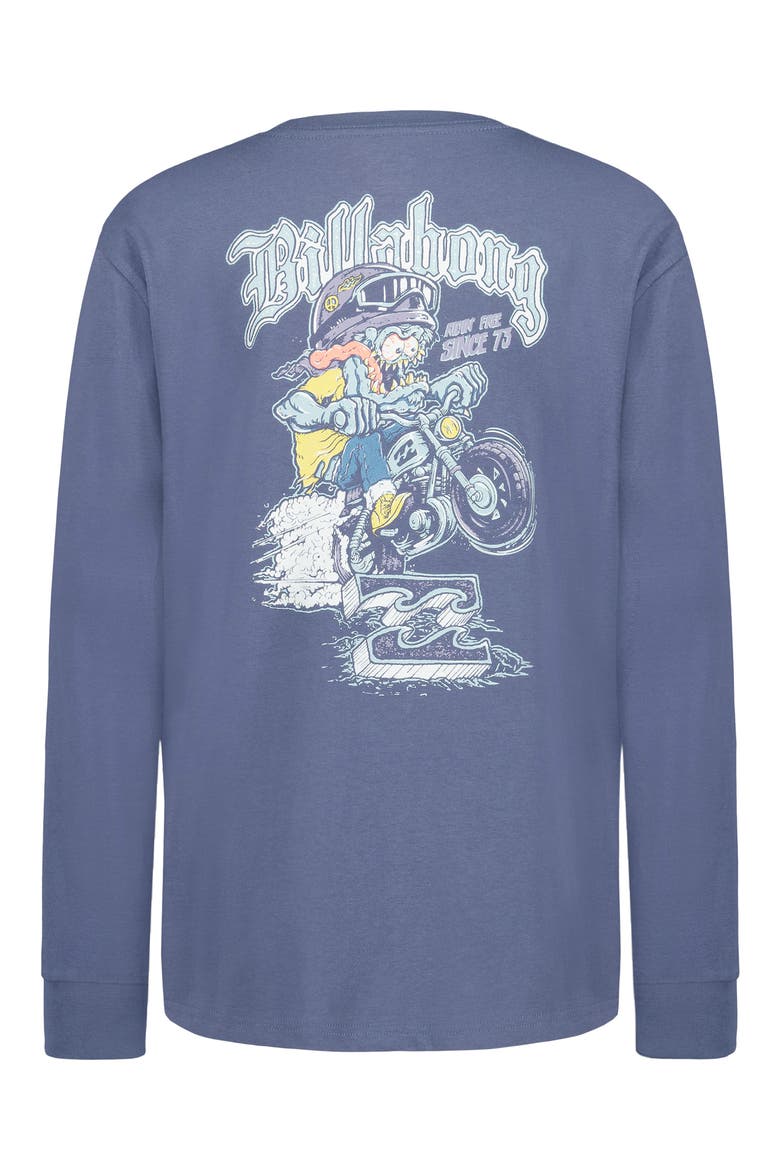 Kids' Cafe Racer Graphic Long Sleeve T-Shirt, Alternate, color, ODYSSEY GREY