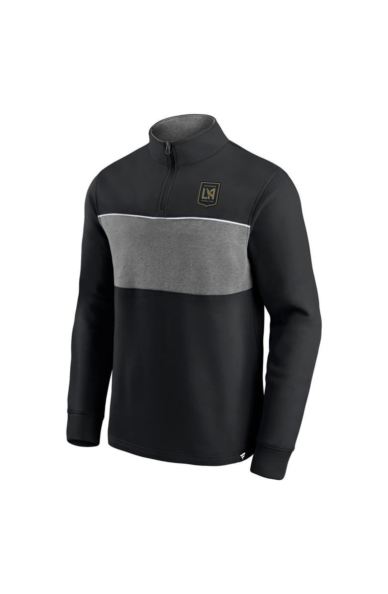 FANATICS Men's Fanatics Branded Black LAFC Block Party Fleece Quarter-Zip Jacket, Alternate, color, 