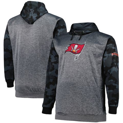Men's Fanatics Branded Heather Charcoal Tampa Bay Buccaneers Big & Tall Camo Pullover Hoodie